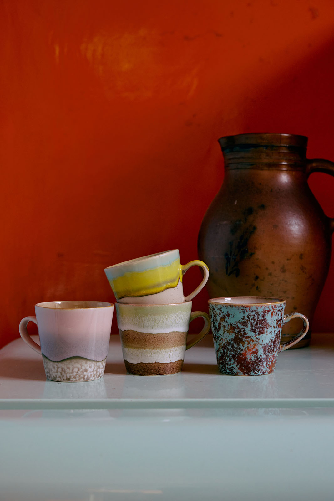 70s ceramics: Americano-Becher rococo