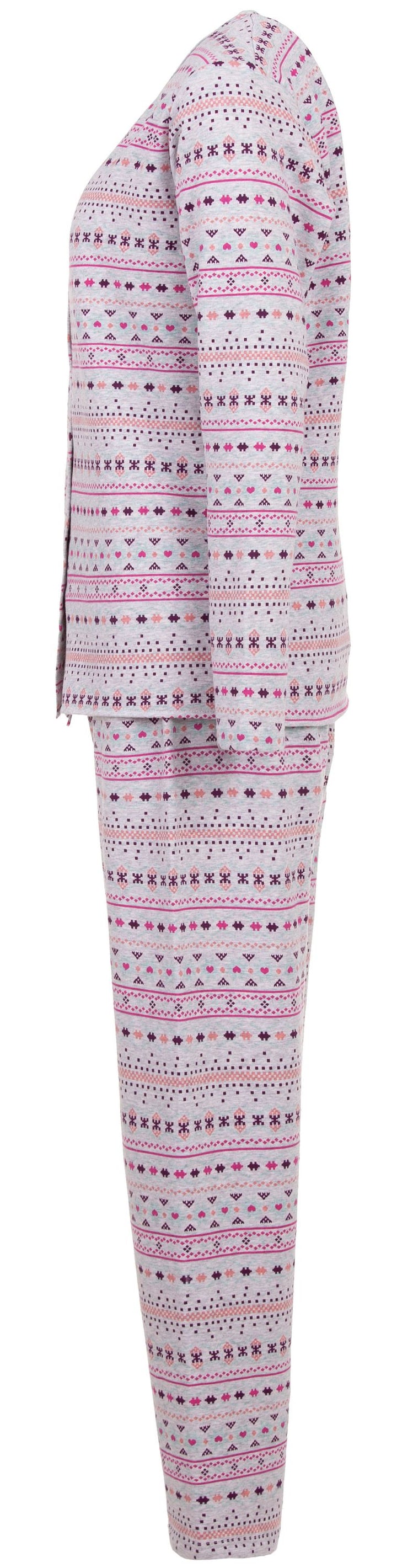 Pyjama Set Thermo - Symbole Knopfleiste