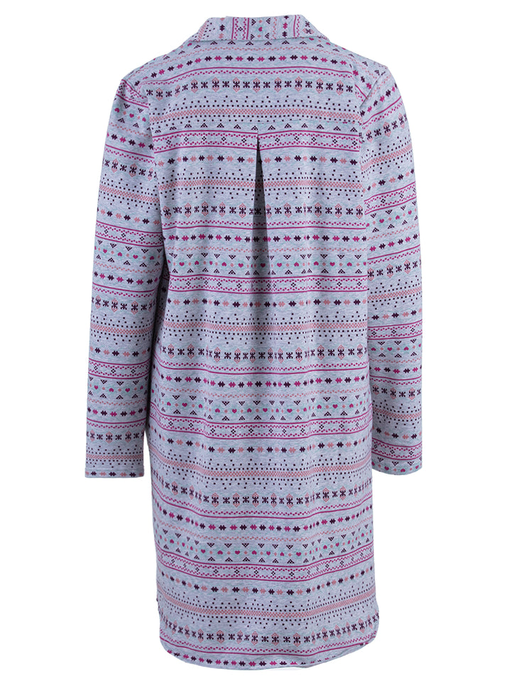 Thermal nightdress - heart ornaments