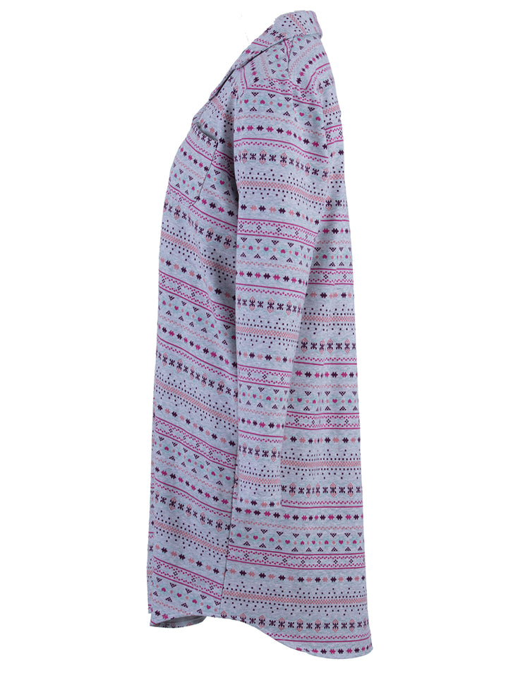 Thermal nightdress - heart ornaments