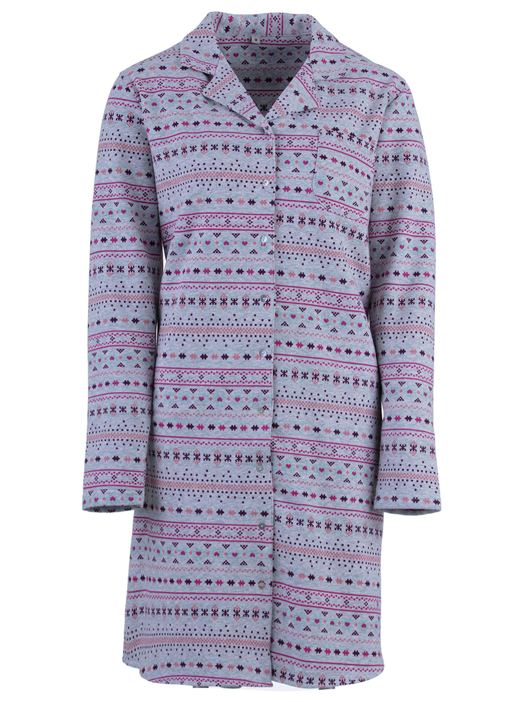 Thermal nightdress - heart ornaments