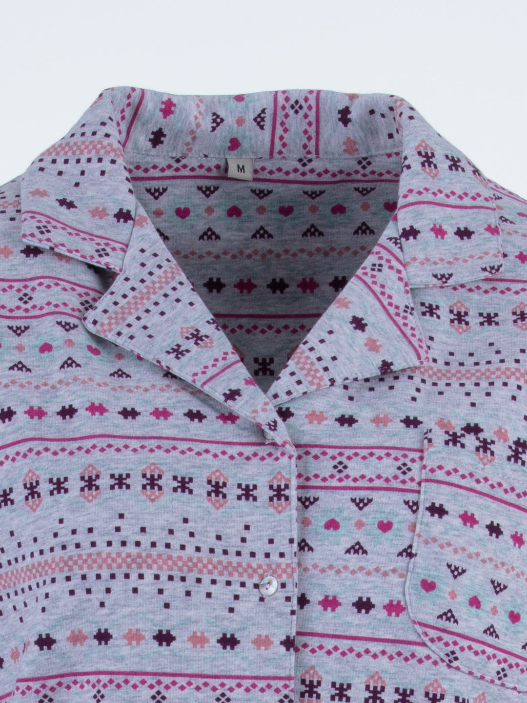 Thermal nightdress - heart ornaments