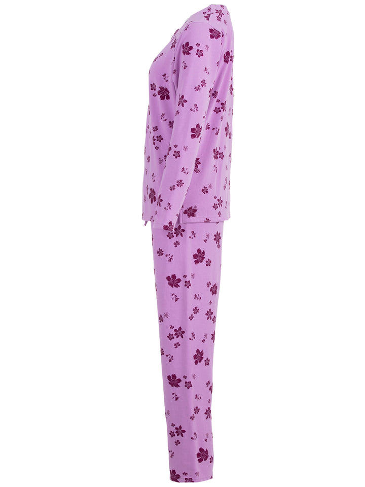 Pyjama Set Thermo - Pinke Blüten