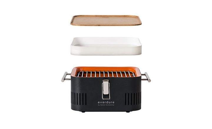 Cube tragbarer Holzkohlegrill