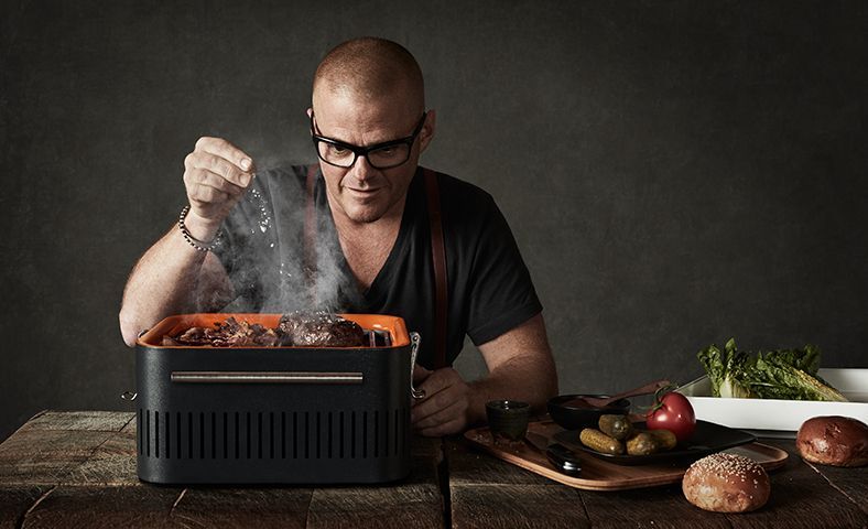 Cube tragbarer Holzkohlegrill