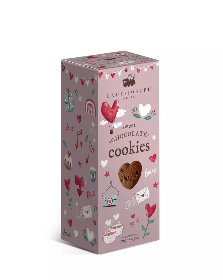 Heart-shaped chocolate cookies