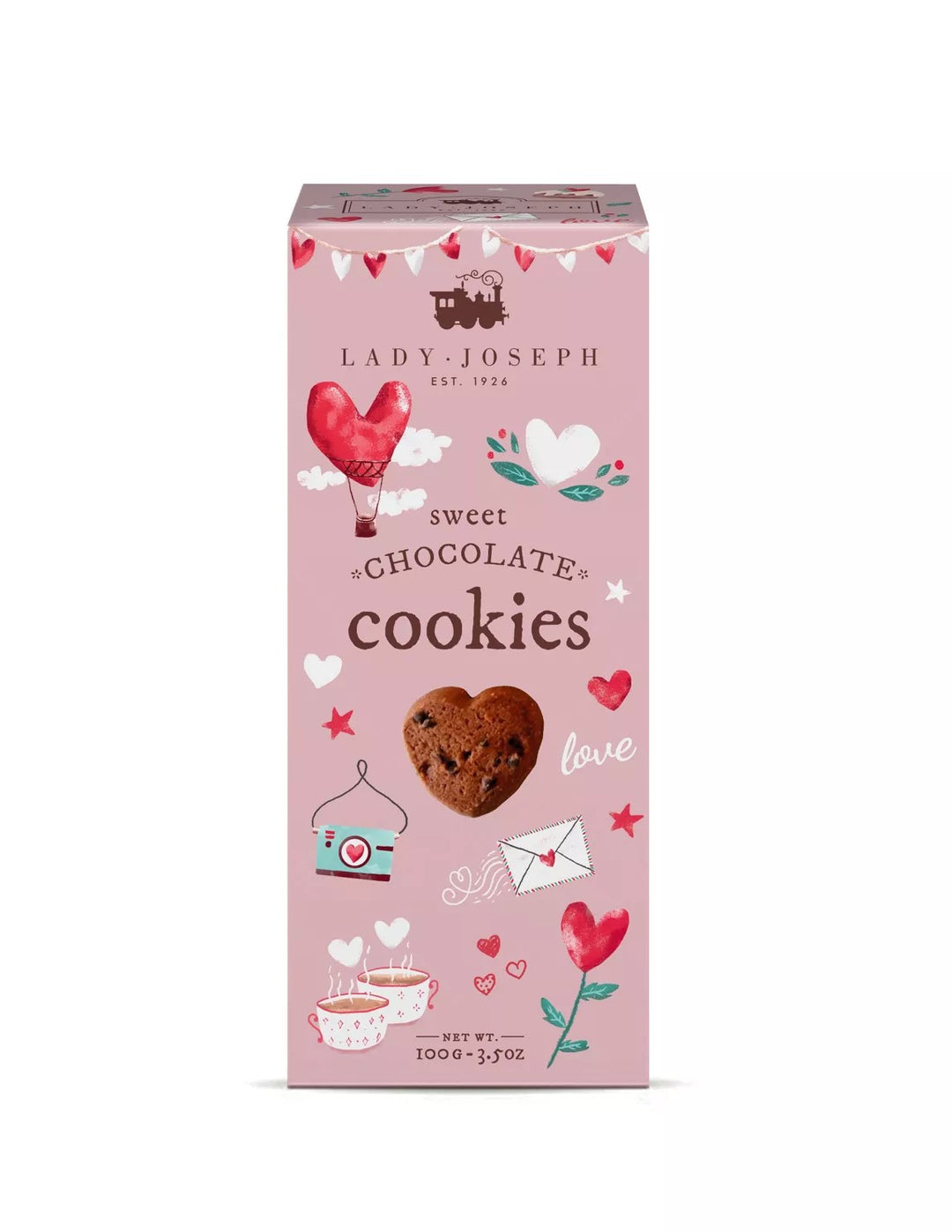 Heart-shaped chocolate cookies