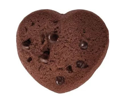 Heart-shaped chocolate cookies