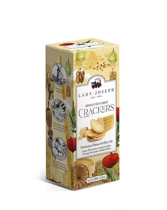 Vegetarian crackers with Parmigiano Reggiano cheese and olive oil