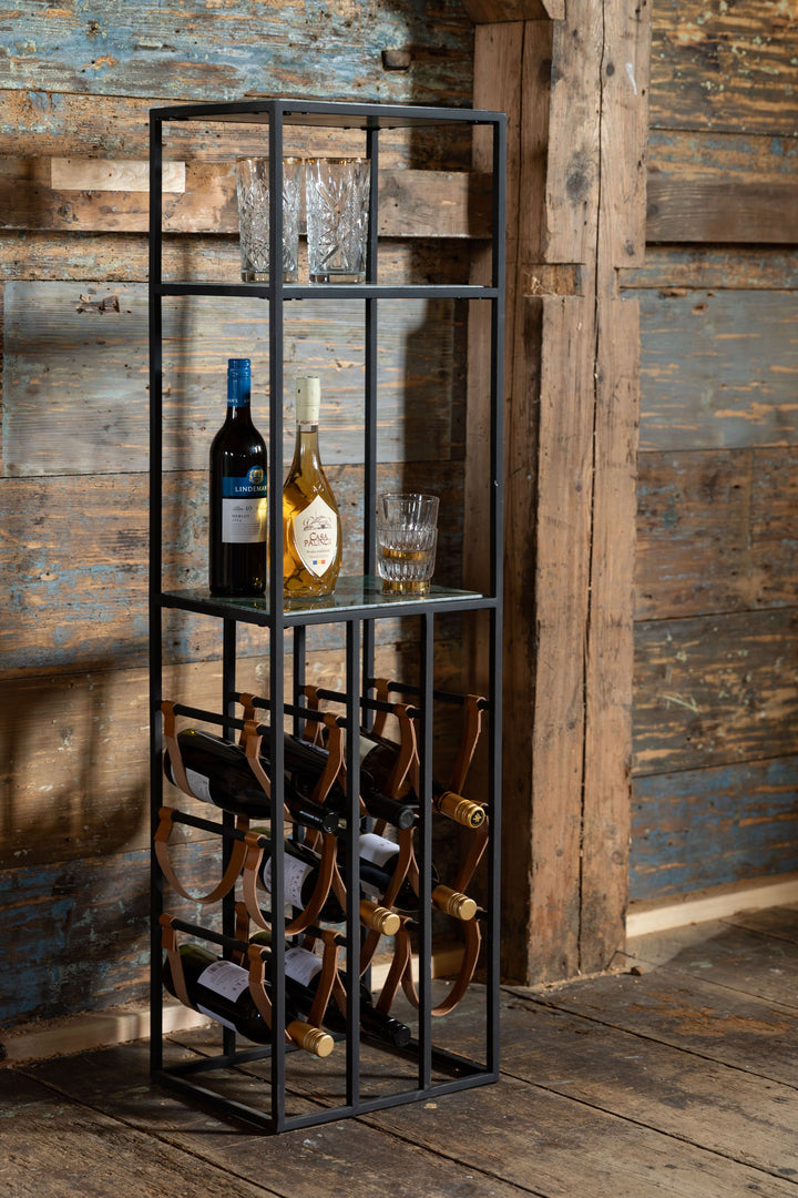 Weinschrank Mil Lederriemen - Ausstellungsstück