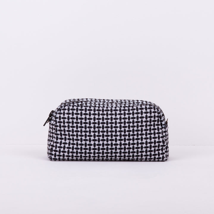 Kosmetiktasche checked lens black &amp; white