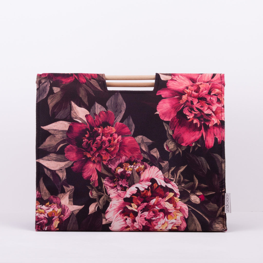 coopz Filztasche Shopper Handmade Holzgriffe