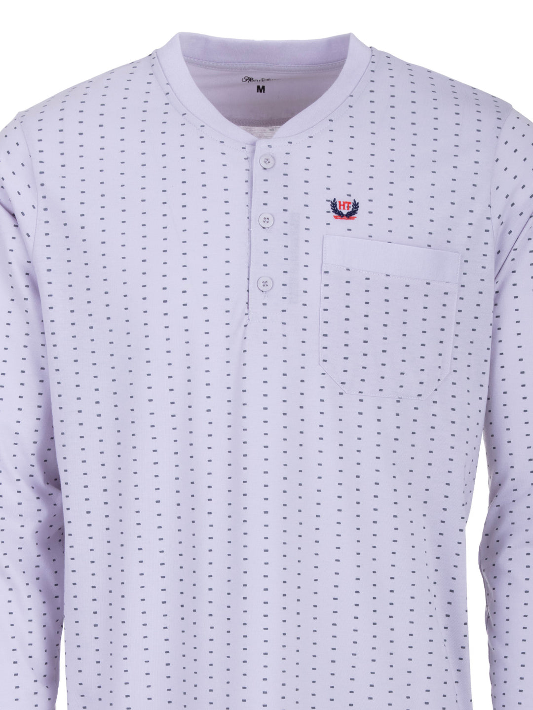 Long-sleeved nightdress - Small rectangles