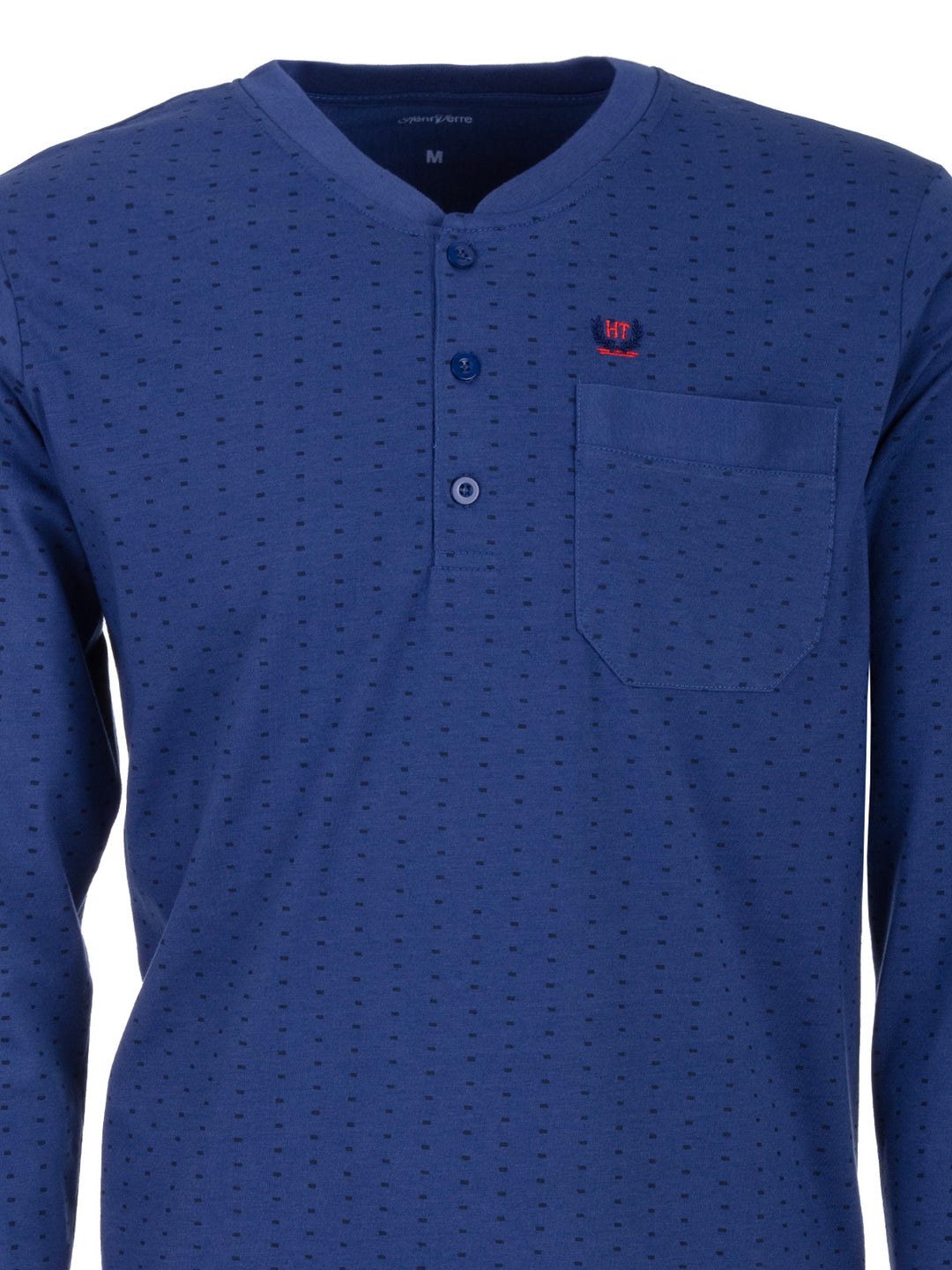 Long-sleeved nightdress - Small rectangles