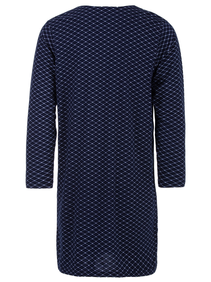 Long-sleeved nightdress with spiked piping