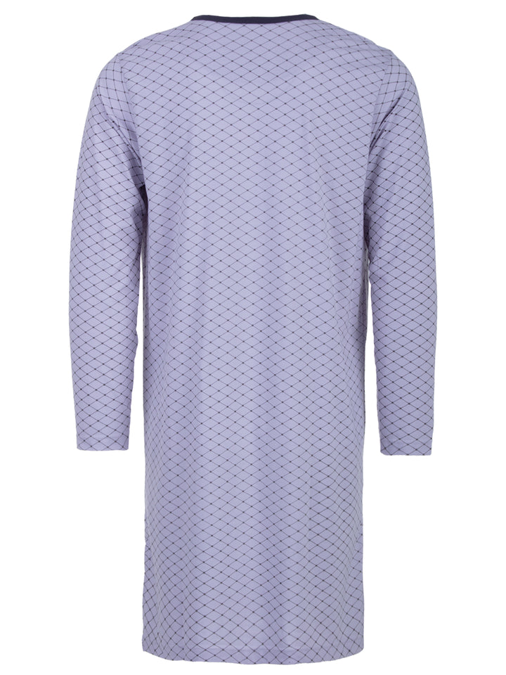 Long-sleeved nightdress with spiked piping