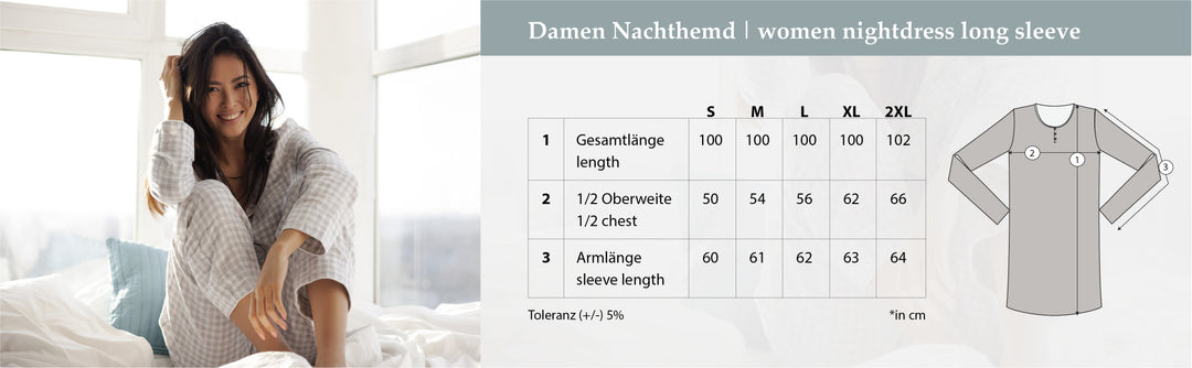 Nachthemd Langarm - Louise Amaryllis