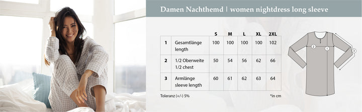Nachthemd Langarm - Louise Amaryllis