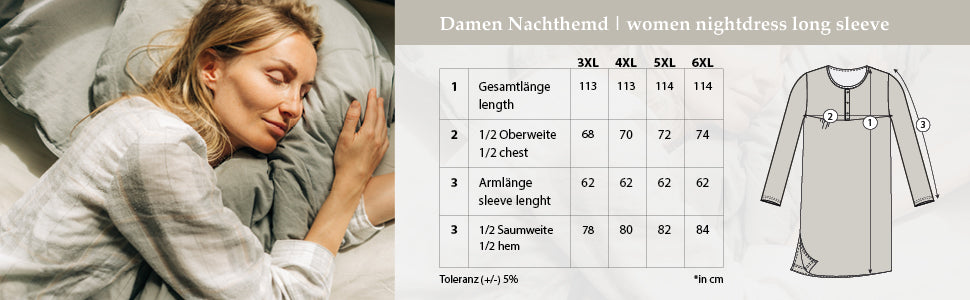 Nachthemd Langarm - Romy Chrysantheme