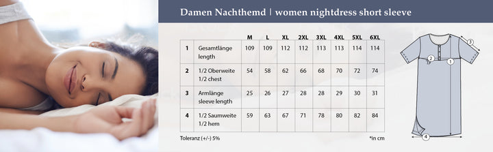 Nachthemd Kurzarm - Gänseblümchen
