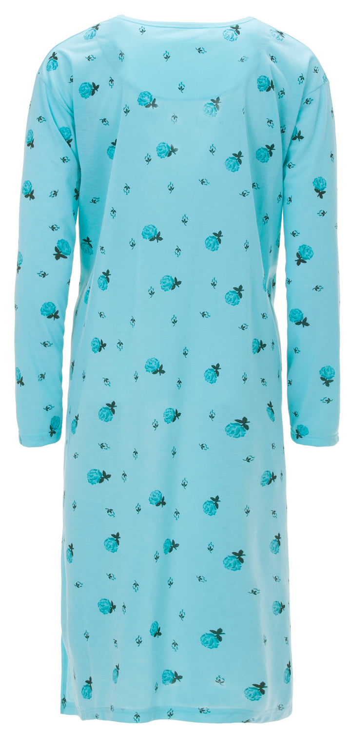 Nachthemd Langarm - Blüten 3XL-6XL