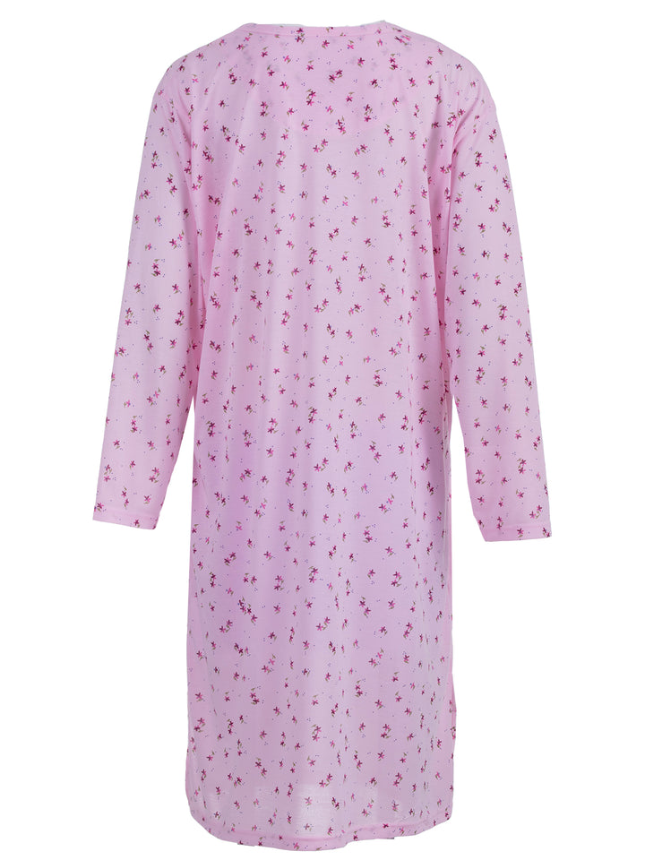 Nachthemd Langarm - Blüten 3XL-6XL