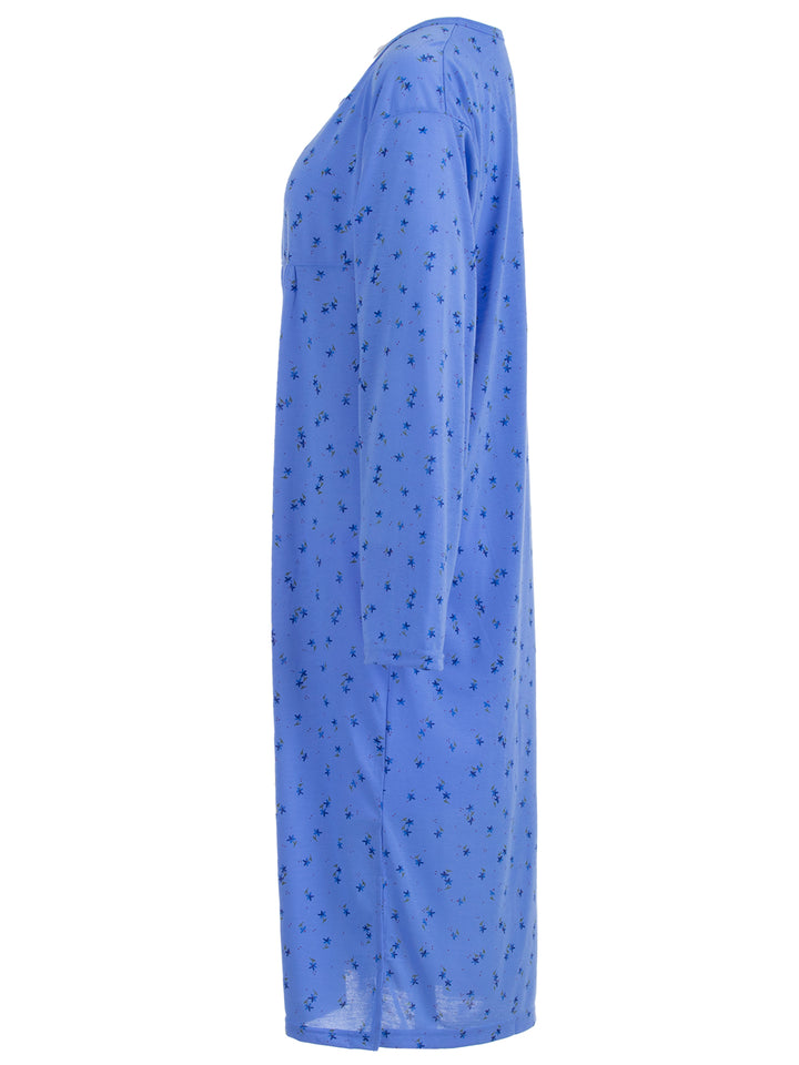 Nachthemd Langarm - Blüten 3XL-6XL