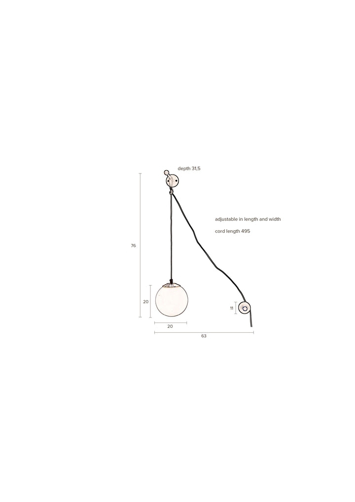Wandlampe Bulan