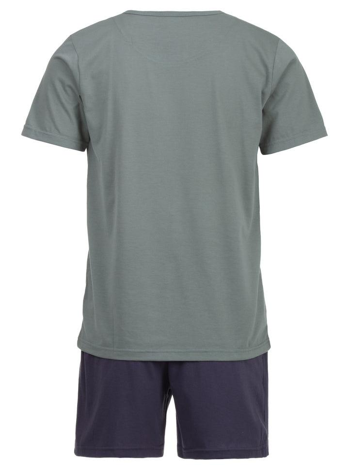 Pyjama Set Kurz - Vintage Blaue Shorts
