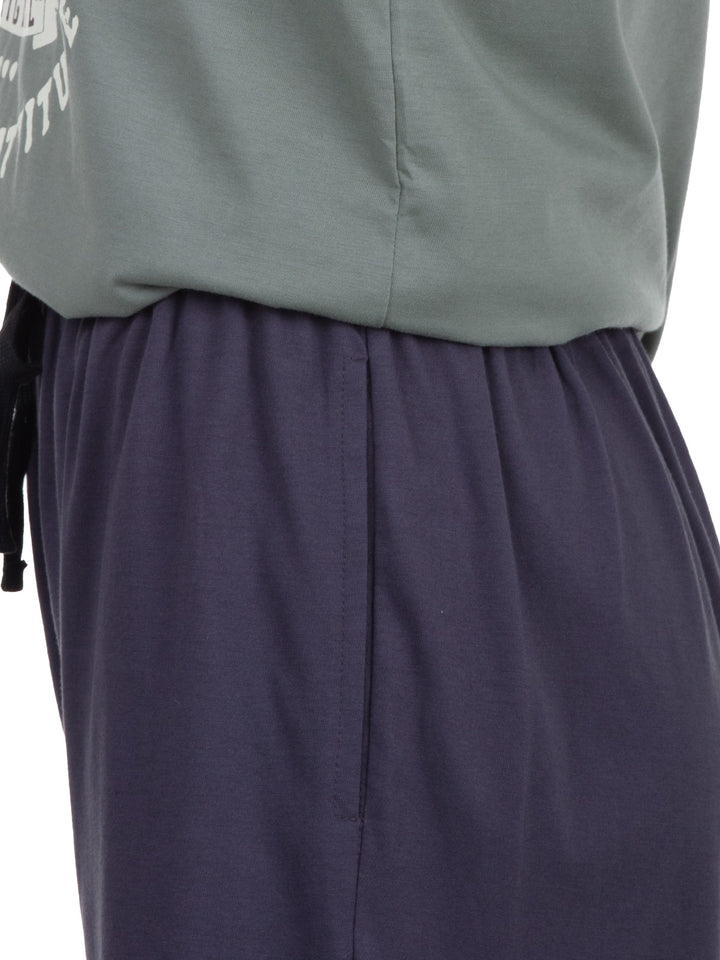 Pyjama Set Kurz - Vintage Blaue Shorts