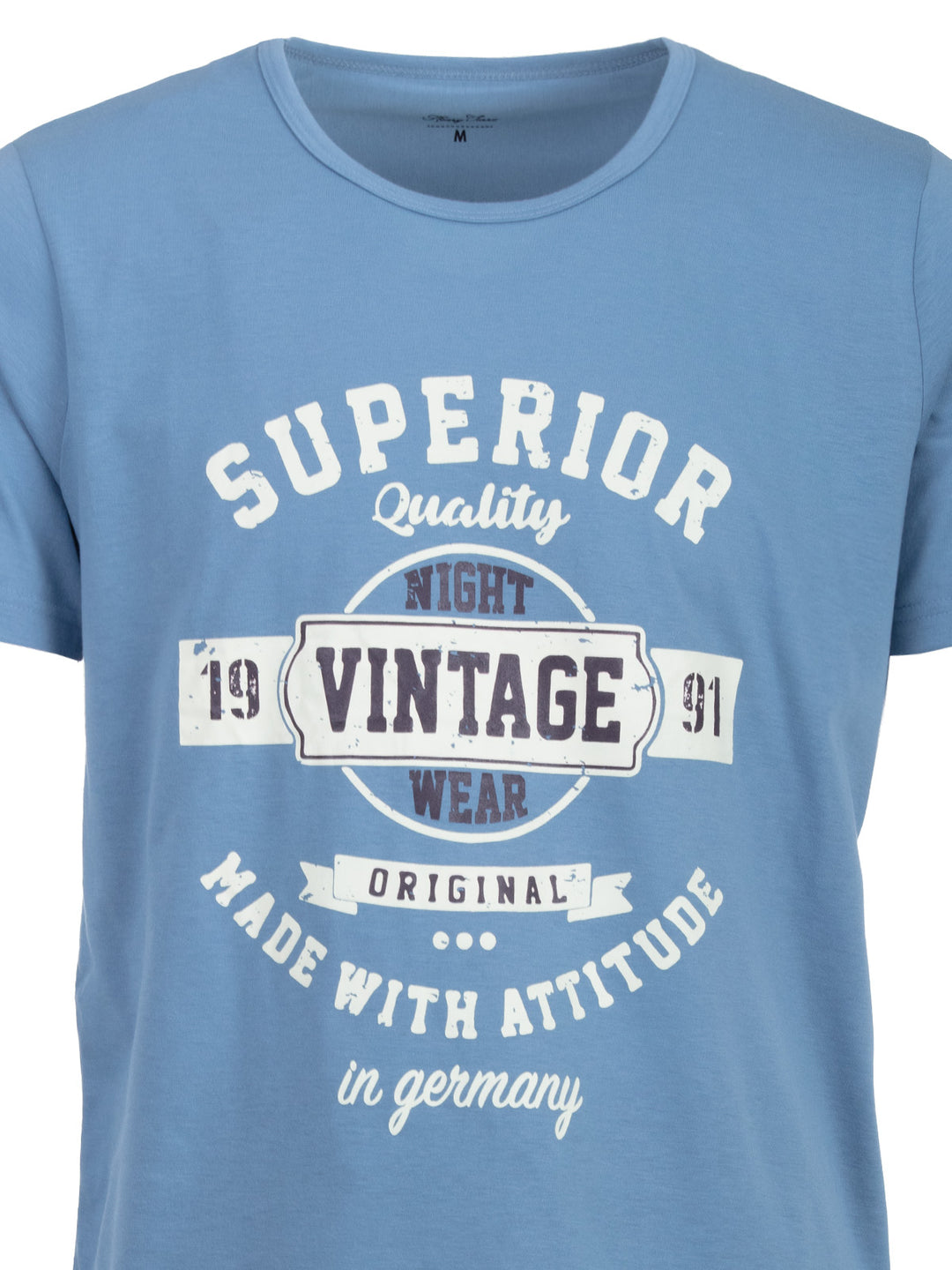 Pyjama Set Kurz - Vintage Blaue Shorts