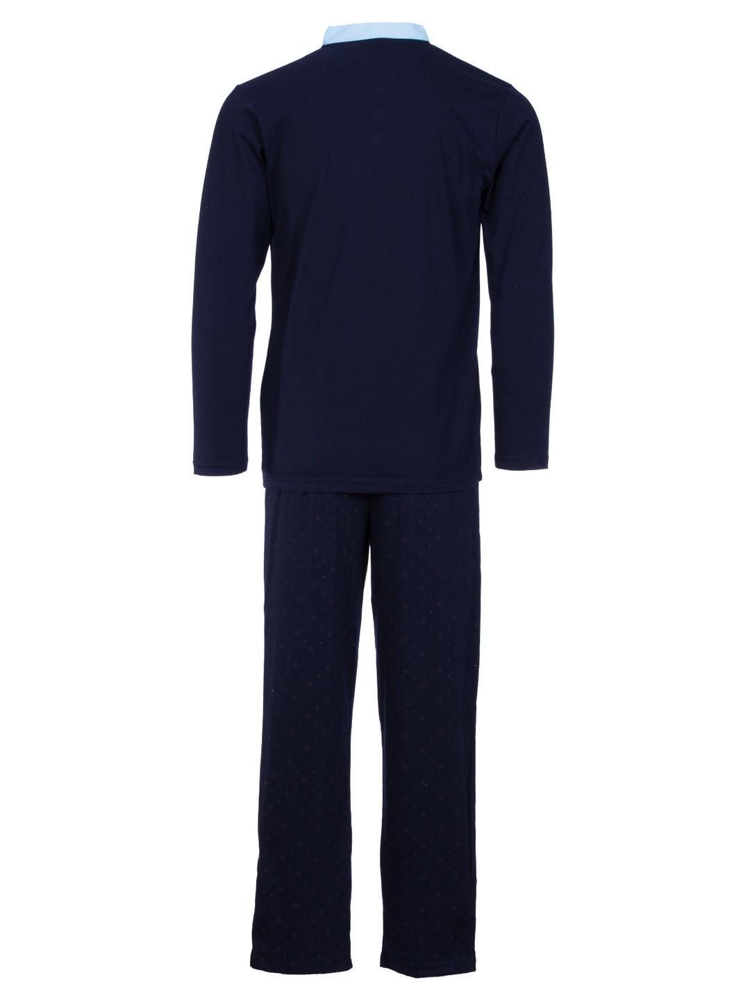 Pajama Set Long Sleeve - Bruno Stand-Up Collar Solid Patterned Trousers