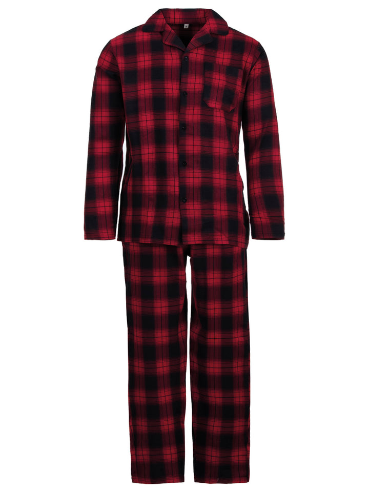 Pajama set long sleeve - checked