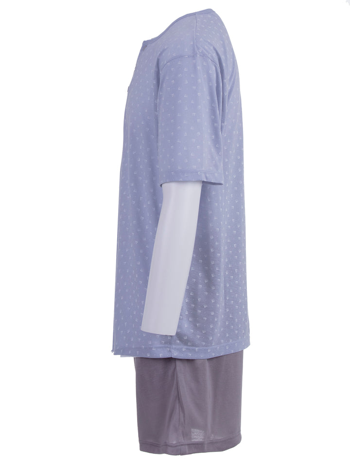 Pyjama Set Kurz - Knöpfe Rechteck