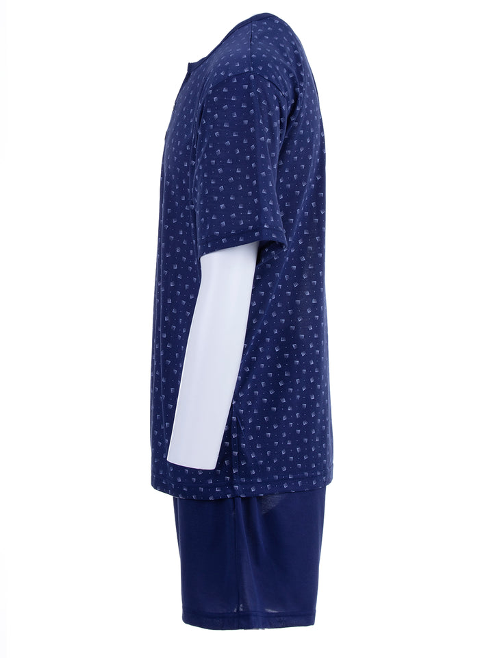 Pyjama Set Kurz - Knöpfe Rechteck