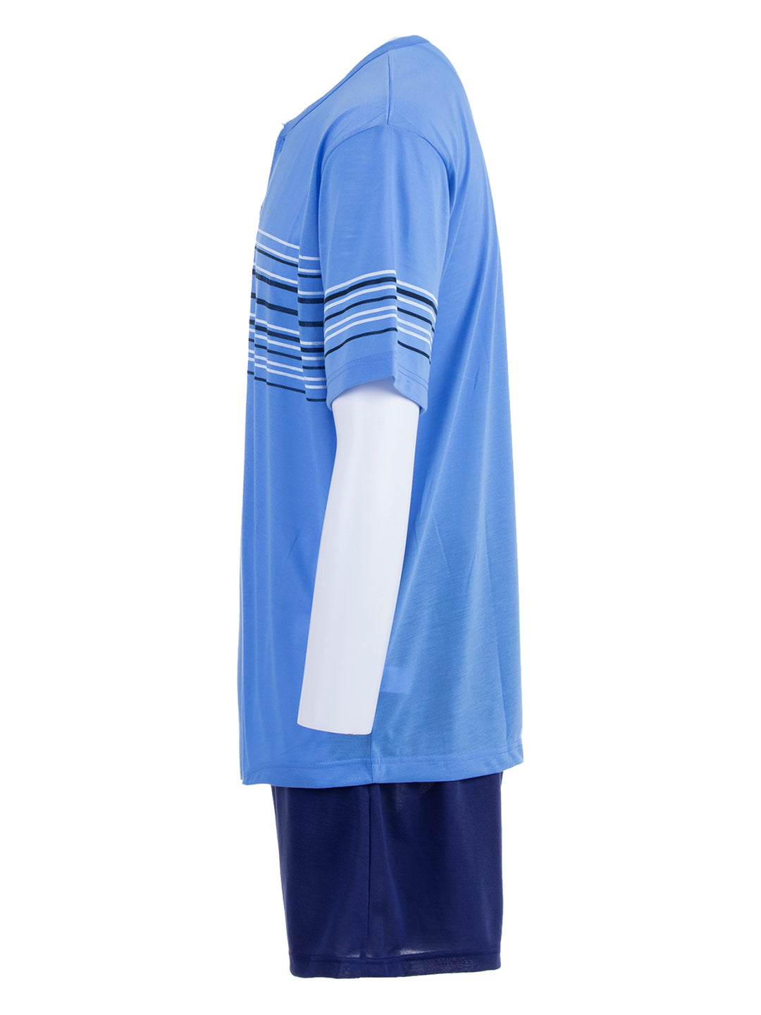Pyjama Set Kurz - Streifen Knöpfe