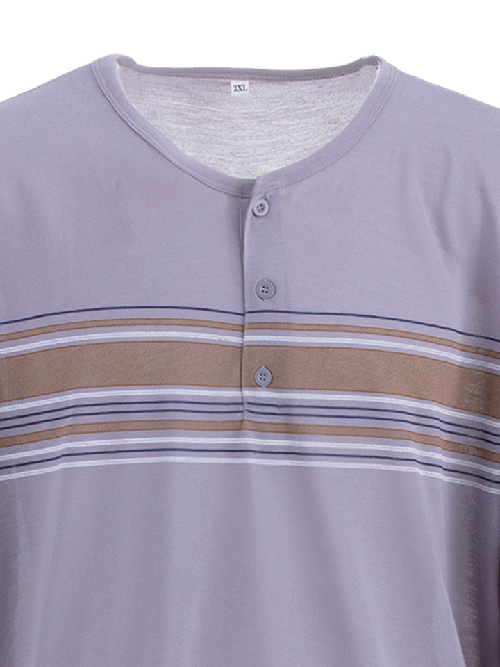 Pyjama Set Kurz - Streifen Köpfe