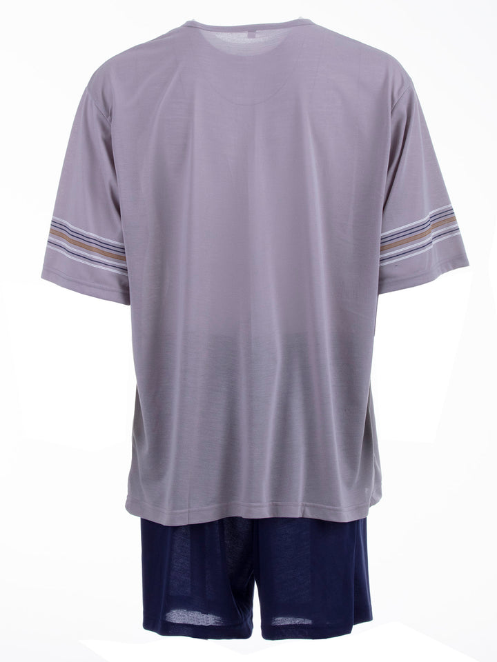 Pyjama Set Kurz - Streifen Köpfe