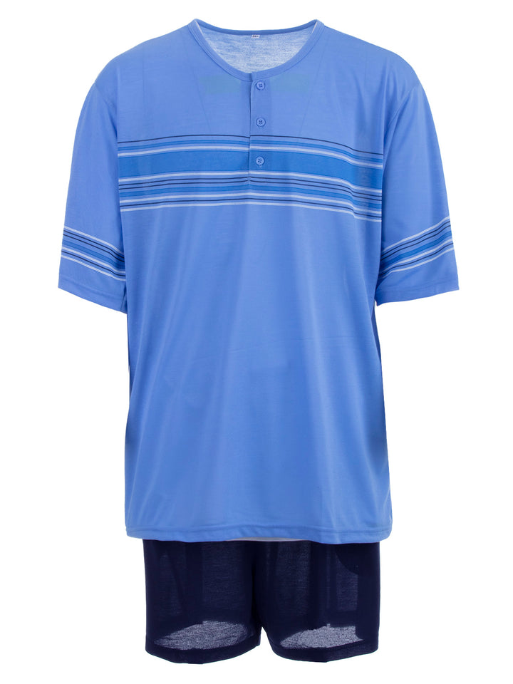 Pyjama Set Kurz - Streifen Köpfe