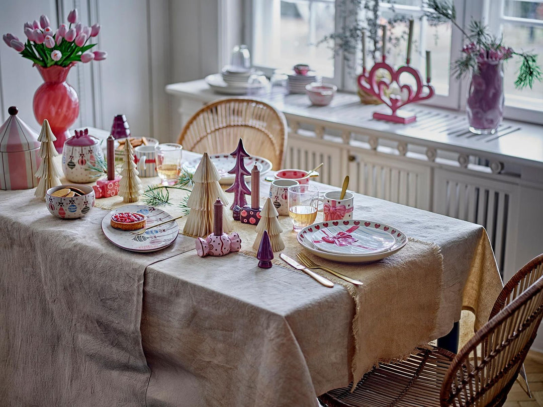 Bowie Becher-Set, Rose, Steingut, 4-teilig