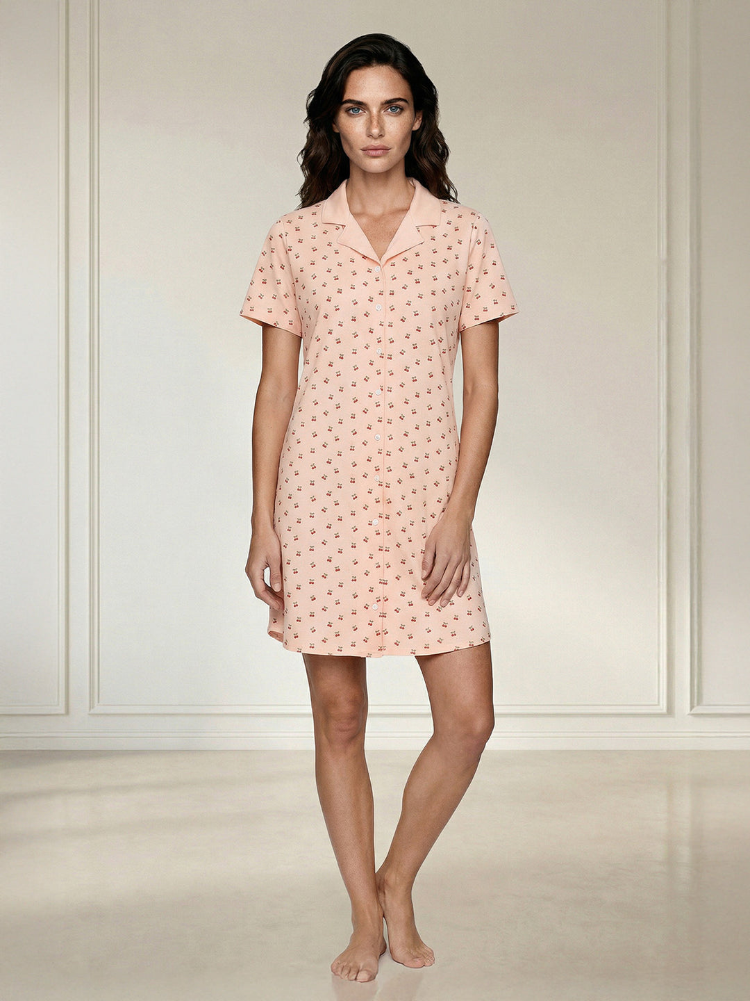Nightdress short sleeve - Milla Cherry