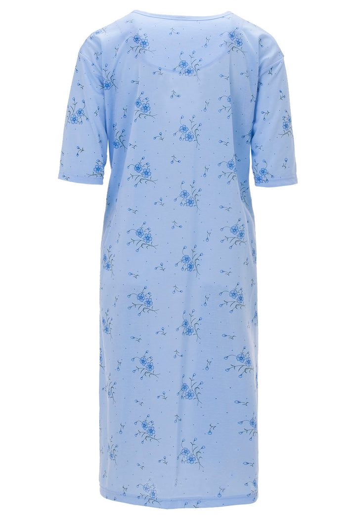 Nachthemd Kurzarm - Blumen 3XL-6XL