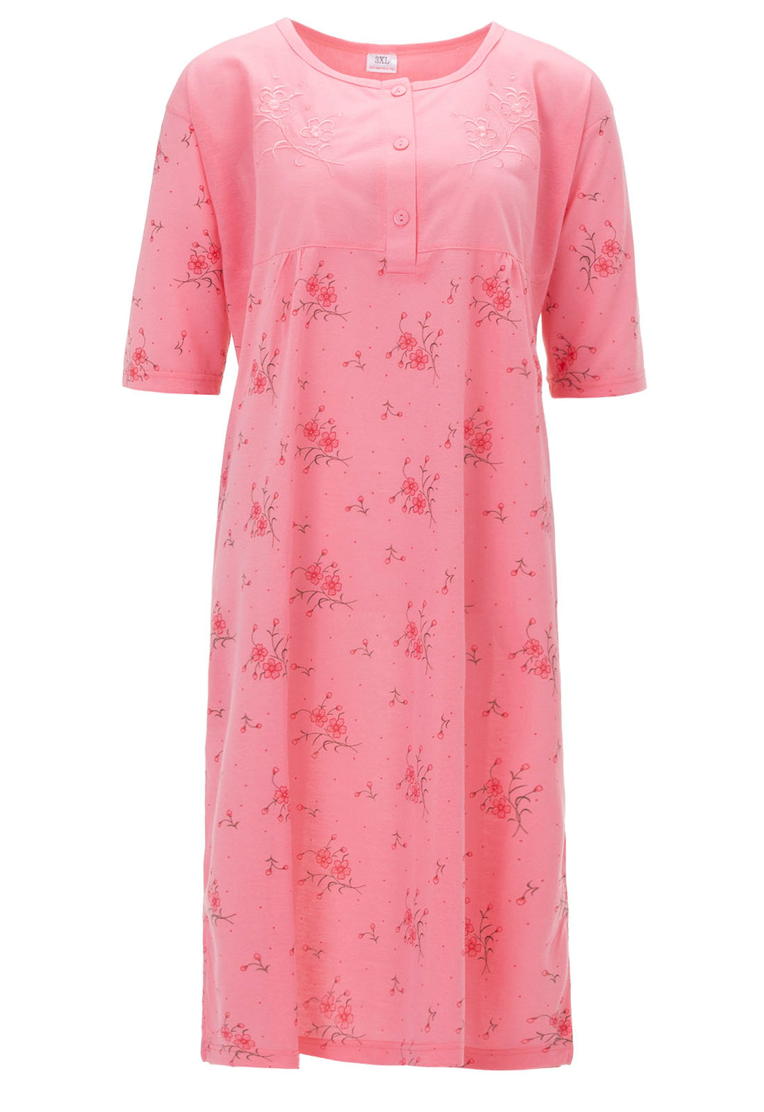 Nachthemd Kurzarm - Blumen 3XL-6XL