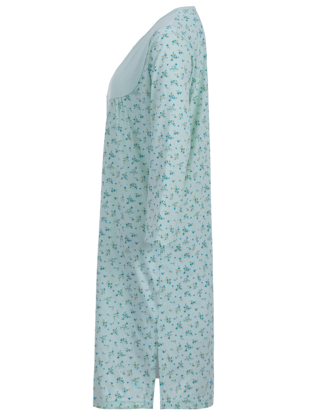 Long-sleeved nightdress - branches/ flowers