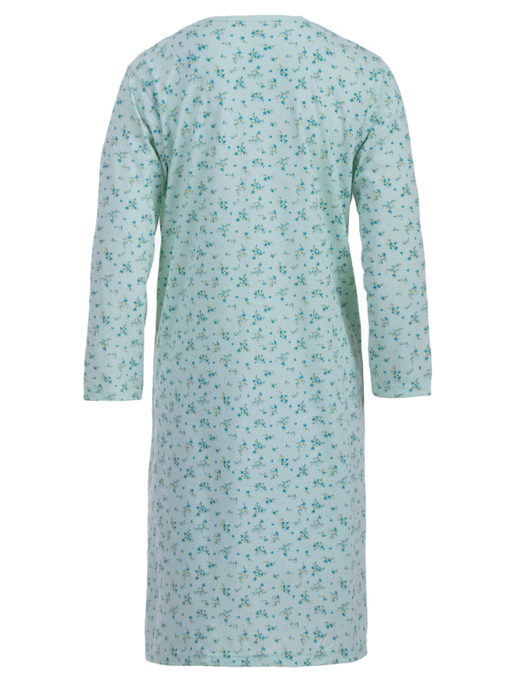 Long-sleeved nightdress - branches/ flowers