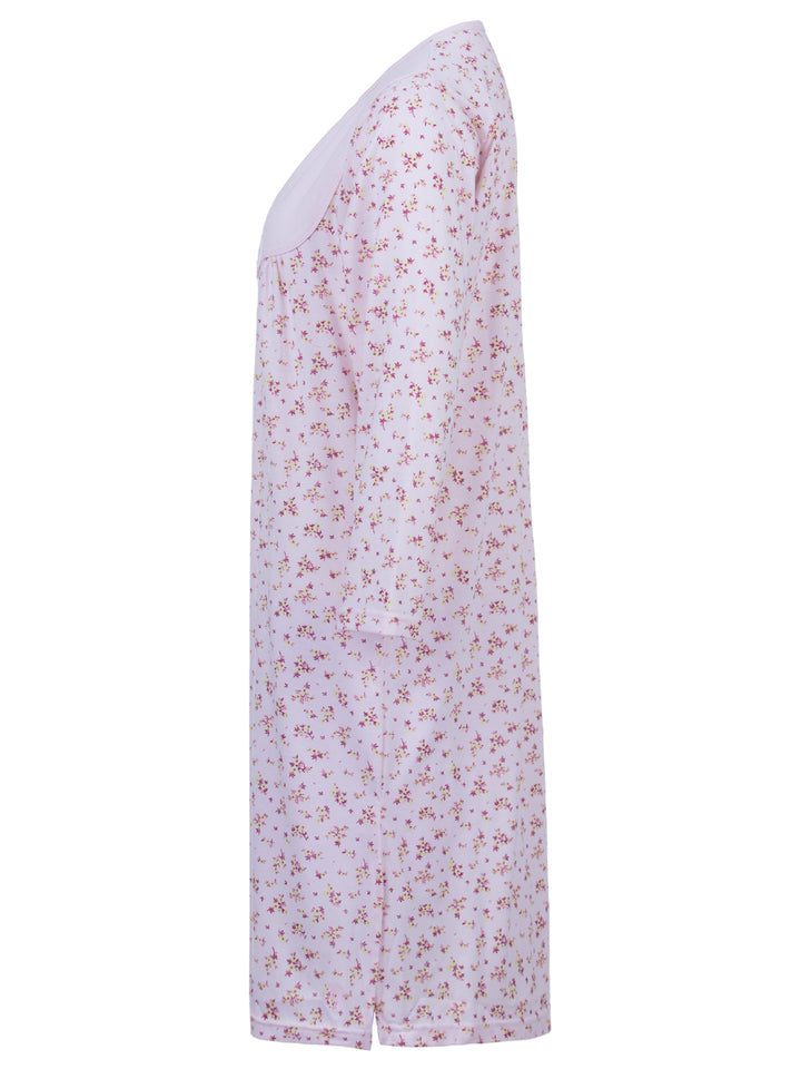 Long-sleeved nightdress - branches/ flowers