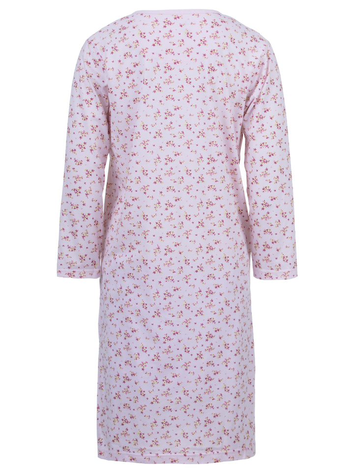 Long-sleeved nightdress - branches/ flowers