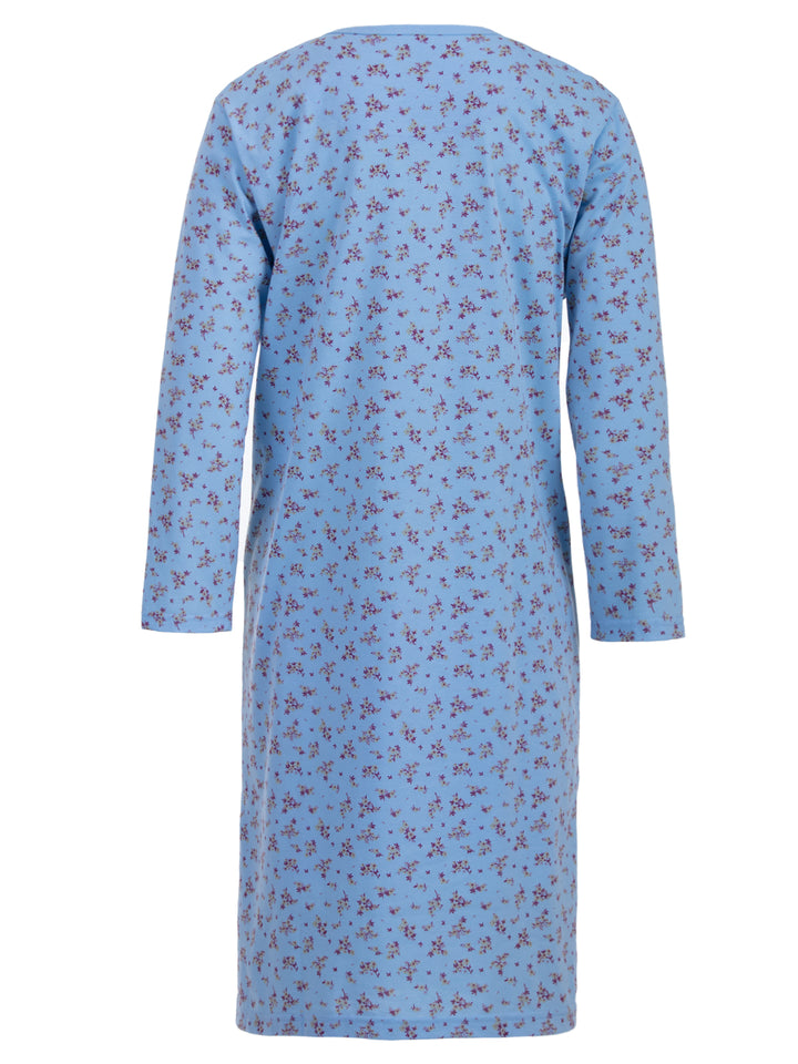 Long-sleeved nightdress - branches/ flowers