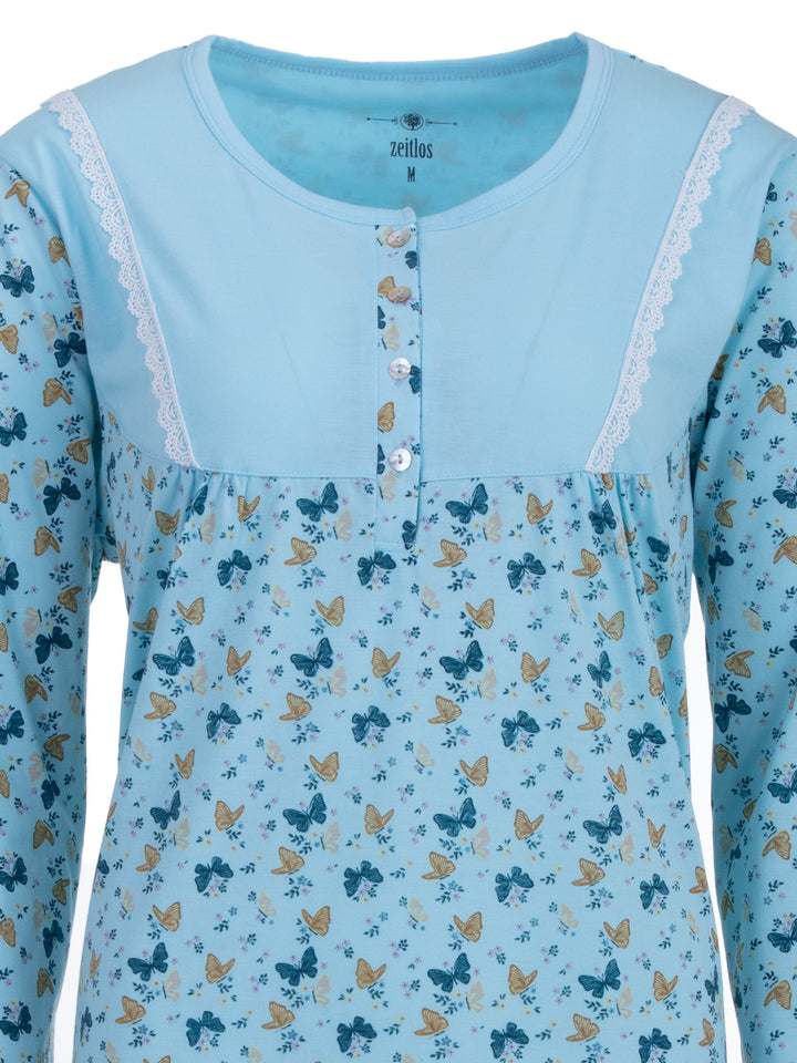 Long-sleeved nightdress - Butterfly