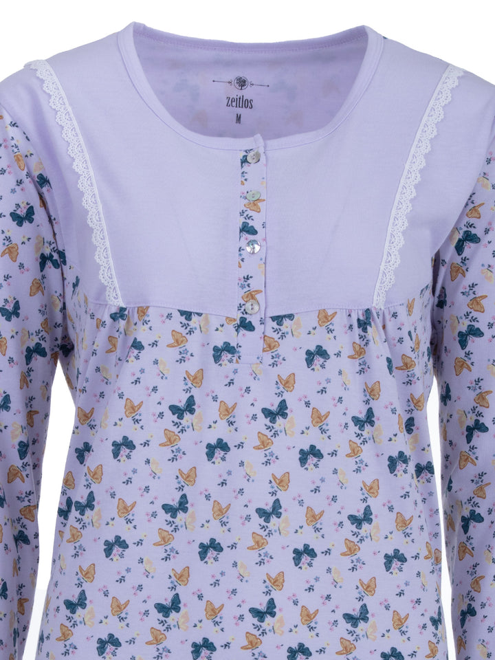 Long-sleeved nightdress - Butterfly